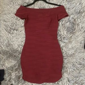 Red mini dress